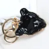 Crystal leopard head - keychainKeyrings