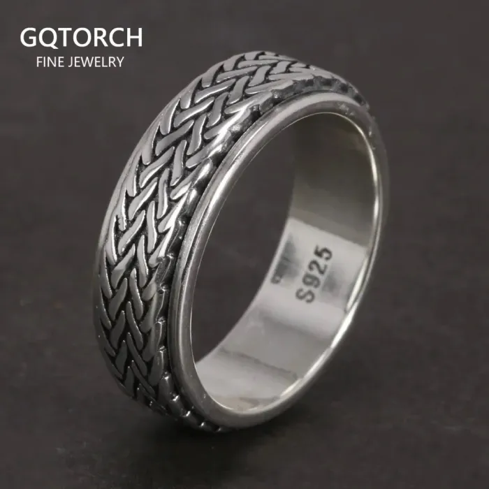 925 Sterling silver - rotatable ring - spinner designRings