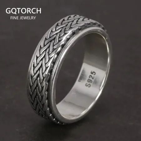 925 Sterling silver - rotatable ring - spinner designRings