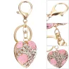 Alloy Heart Shaped Keychain naments Rhinestones Fashionable Bag Pendant Gift Decoration Creative Chains Car KeysKeyrings
