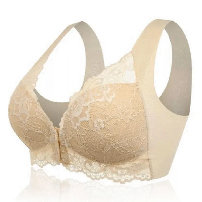 Sexy lace bra - wire-free - push-up - with adjustable front buckleLingerie