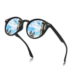 Vintage round polarized sunglasses for men and women – UV400 designer eyewear for driving and travelSunglasses