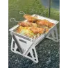 Portable folding large bbq grill - stainless steel - camping stoveBBQ