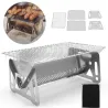 Portable folding large bbq grill - stainless steel - camping stoveBBQ