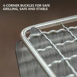 Portable folding large bbq grill - stainless steel - camping stoveBBQ