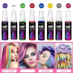 Temporary hair dye spray: instant, bleach-free - hot rinse for cosplay & partiesHair dye