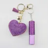 Diamond heart keychain - with fashionable lanyard mini perfume bottlePerfumes