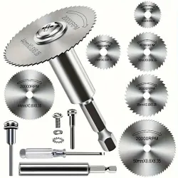 10 pieces - HSS cutting saw blades 1/4" hex shank - diy rotary discs for metal wood plasticBits & drills