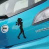 Sexy woman in underwear sticker black / silverStickers