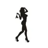 Sexy woman in underwear sticker black / silverStickers
