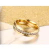 Gold - silver classic ring with zirconiaRings