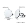 Stylish Round Stainless Steel CufflinksCufflinks