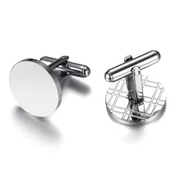 Stylish Round Stainless Steel CufflinksCufflinks