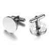 Stylish Round Stainless Steel CufflinksCufflinks