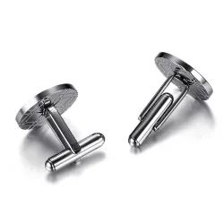 Stylish Round Stainless Steel CufflinksCufflinks