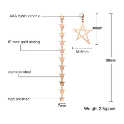 Asymmetry Star String Long EarringsEarrings