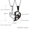 Key lock - Heart shape pendant with necklace 2 piecesNecklaces