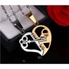 Key lock - Heart shape pendant with necklace 2 piecesNecklaces