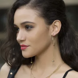 Ball & Hoops Long EarringsEarrings