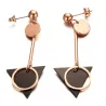 Double circle & triangle - long earringsEarrings