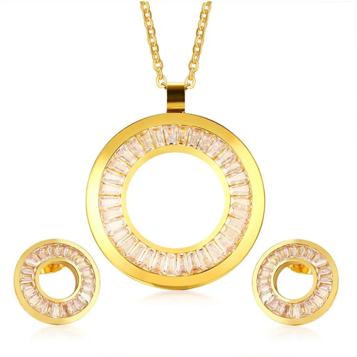 Rhinestone Gold Jewellery SetJewellery Sets