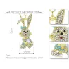 Gold & crystal bunny rabbit keychainKeyrings