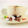 Motorcycle Enamel Crystal Keychain KeyringKeyrings