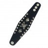 Gothic leather bracelet with skull & rivets - unisexBracelets