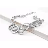 Multilayer Symmetry Circle Link Rhinestones BraceletBracelets