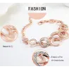 Multilayer Symmetry Circle Link Rhinestones BraceletBracelets