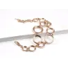 Multilayer Symmetry Circle Link Rhinestones BraceletBracelets