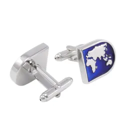 World map design cufflinksCufflinks