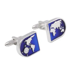 World map design cufflinksCufflinks