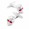 Skull with red eyes - skeleton head cufflinksCufflinks