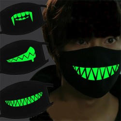 Halloween luminous face mask - horror - cotton - glow in dark