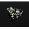 925 Sterling Silver Natural Stone Crown RingRings