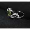 925 Sterling Silver Natural Stone Crown RingRings