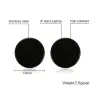 Round Black & Silver Stud EarringsEarrings