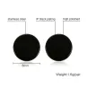 Round Black & Silver Stud EarringsEarrings