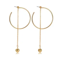 Ball & Hoops Long EarringsEarrings