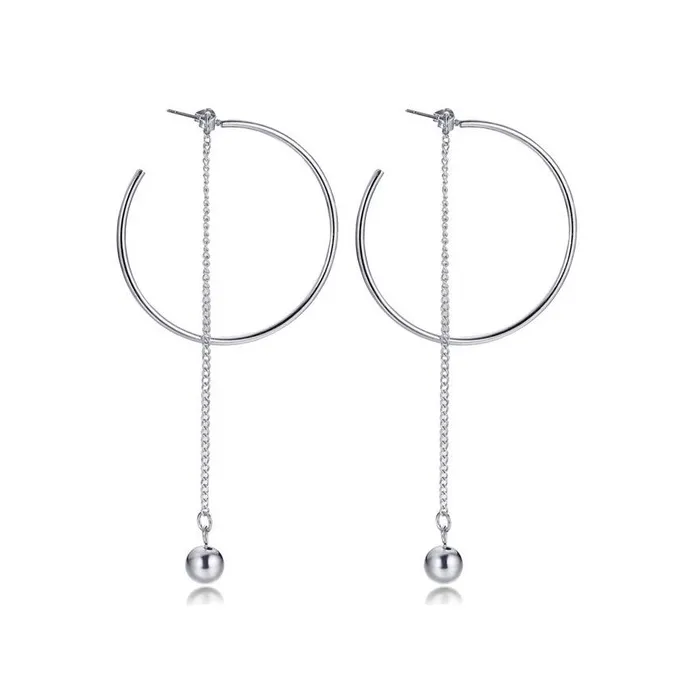 Ball & Hoops Long EarringsEarrings