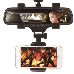 iPhone Samsung GPS Smartphone Car Rear View Mirror 360 Degree Phone Holder