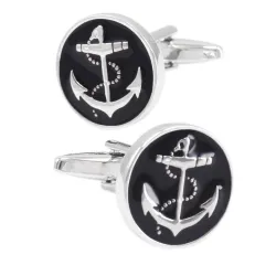 Anchor round cufflinksCufflinks