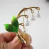 Lily of the valley & pearl - broochBrooches