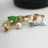 Lily of the valley & pearl - broochBrooches