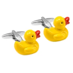 Yellow duck cufflinksCufflinks