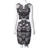 Elegant vintage floral print midi dressDresses