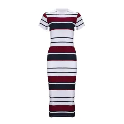Striped slim pencil dress midiDresses