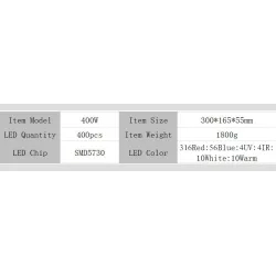 400W/1200W/1600W LED grow light UV/IR AC85265V SMD5730 full spectrumGrow Lights
