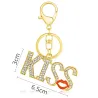 Kiss letters - crystal keychainKeyrings